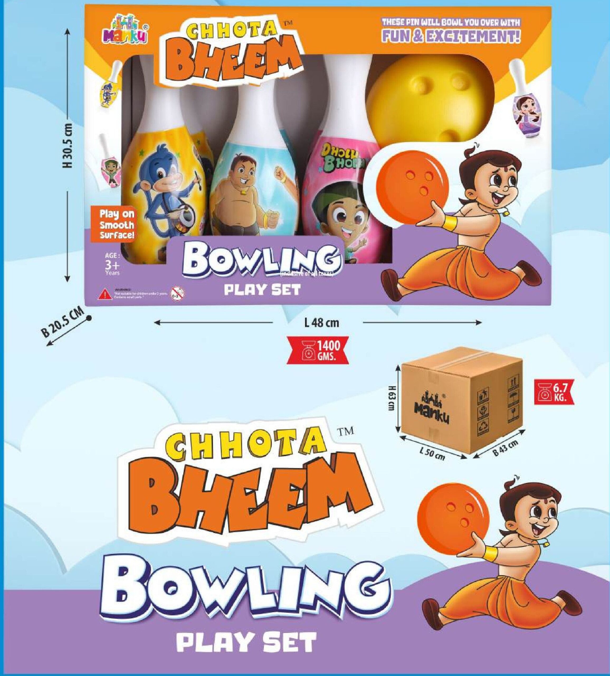 MANKU CHOTA BHEEM BOWLING BIG