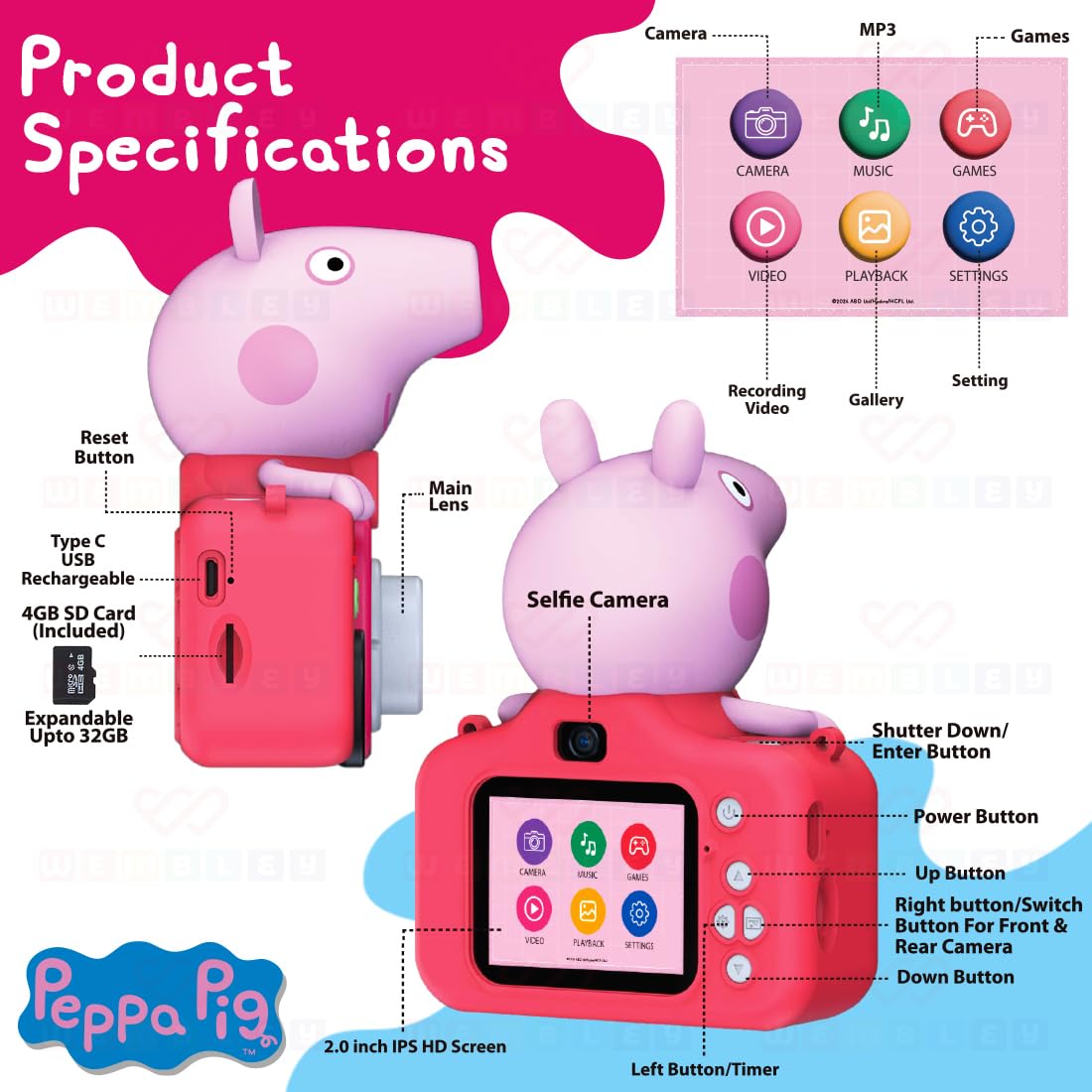 Peppa Pig Kids Digital Camera - Image 4