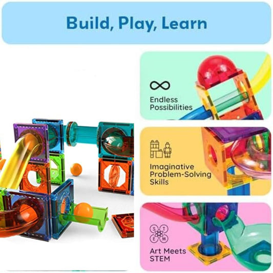 Magnetic Marble Run ball building blocks (45 pcs) - Image 2
