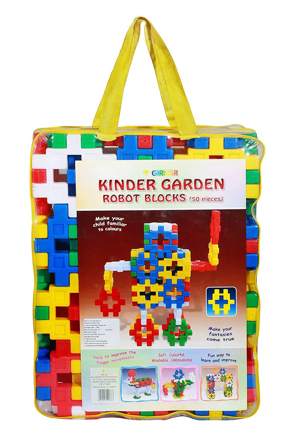 United Agencies Girnar Kindergarten Blocks - Robot 50Pcs