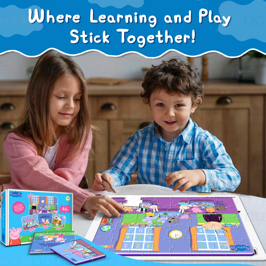Peppa Pig - 4 in 1 Jigsaw Magnetic Puzzle - Image 5