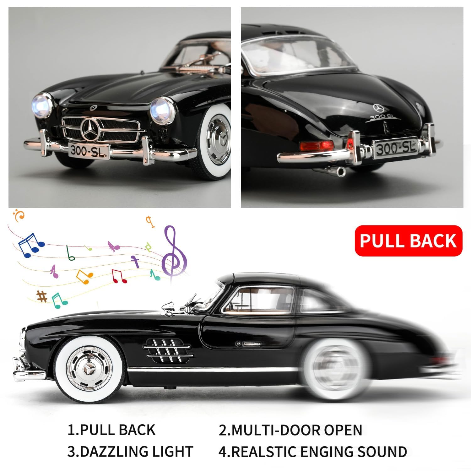 Die-cast car 1954 Mercedes-Benz( black ) - Image 6