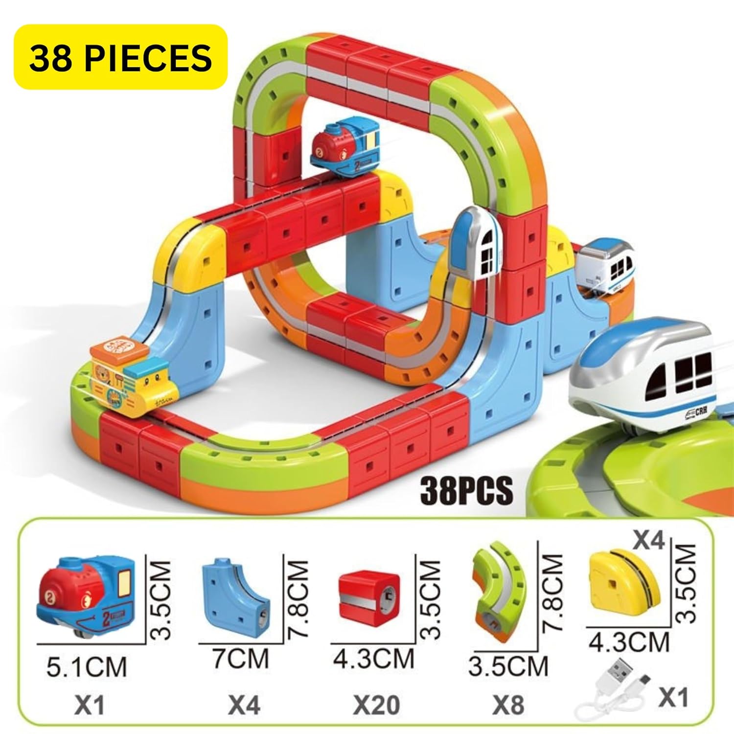 Magnetic Train Set for Kids – (66 Pcs) - Image 7