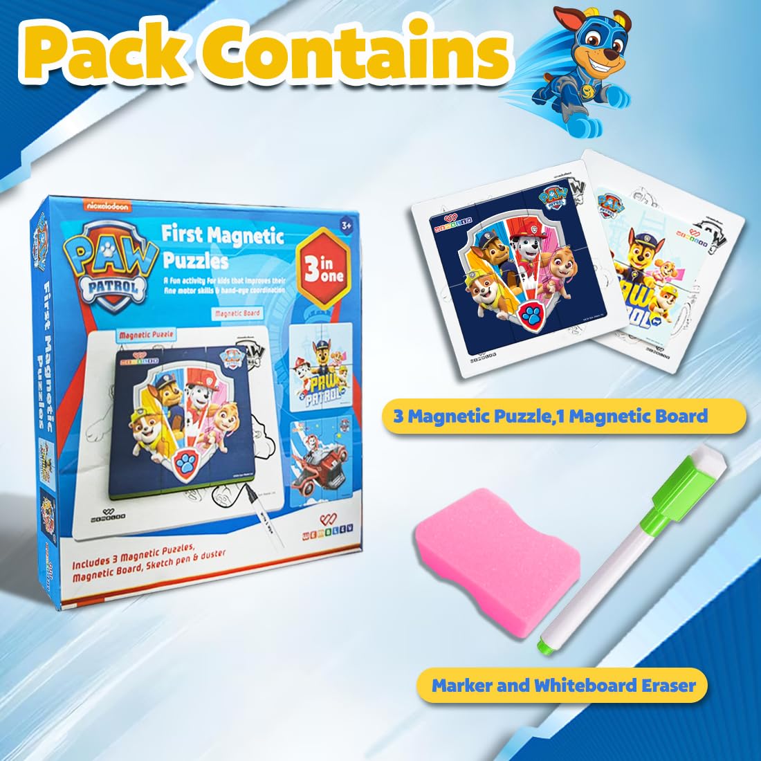 My First 3 in 1 Jigsaw Magnetic Puzzle (PAW PATROL) - Image 3