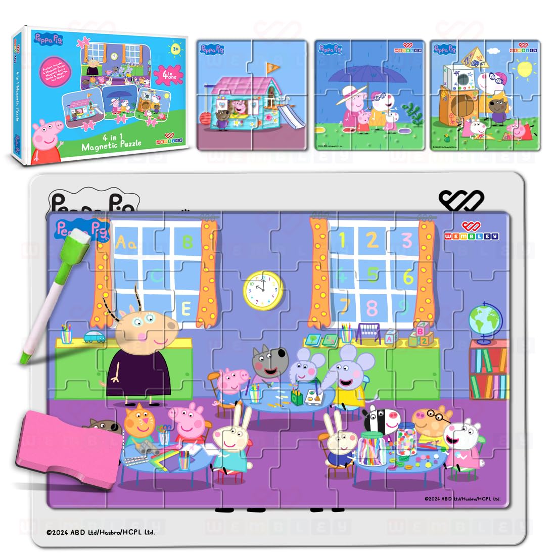 Peppa Pig - 4 in 1 Jigsaw Magnetic Puzzle - Image 4