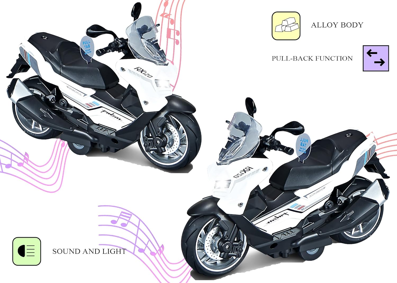 Diecast Motorcycle Toy - Image 3