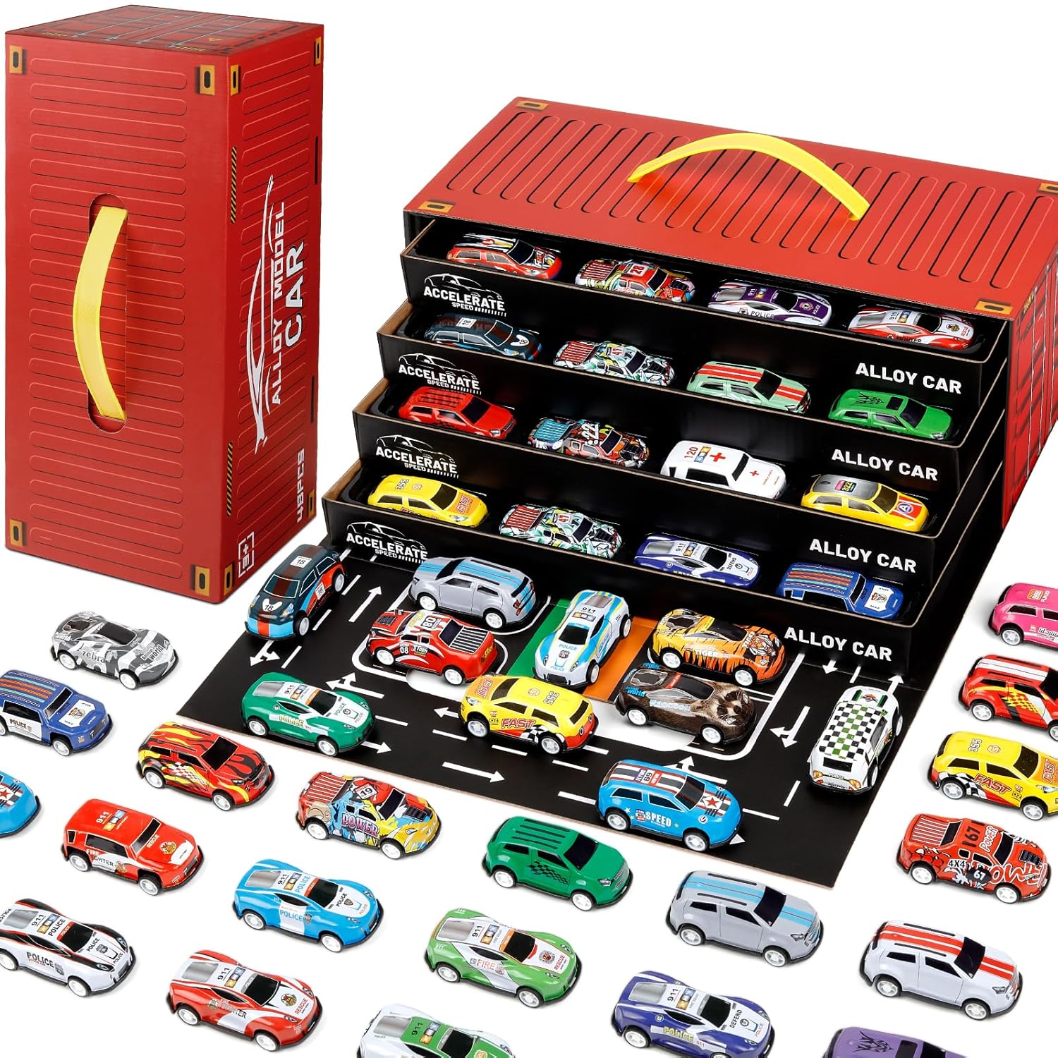 48pcs Pull Back Cars Set