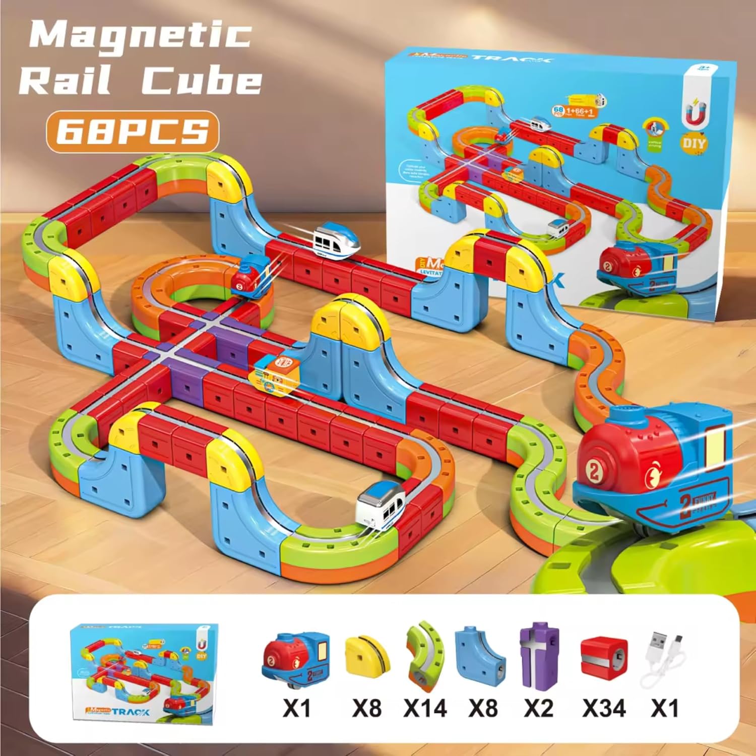 Magnetic Train Set for Kids – 147 Pcs (Copy) - Image 2
