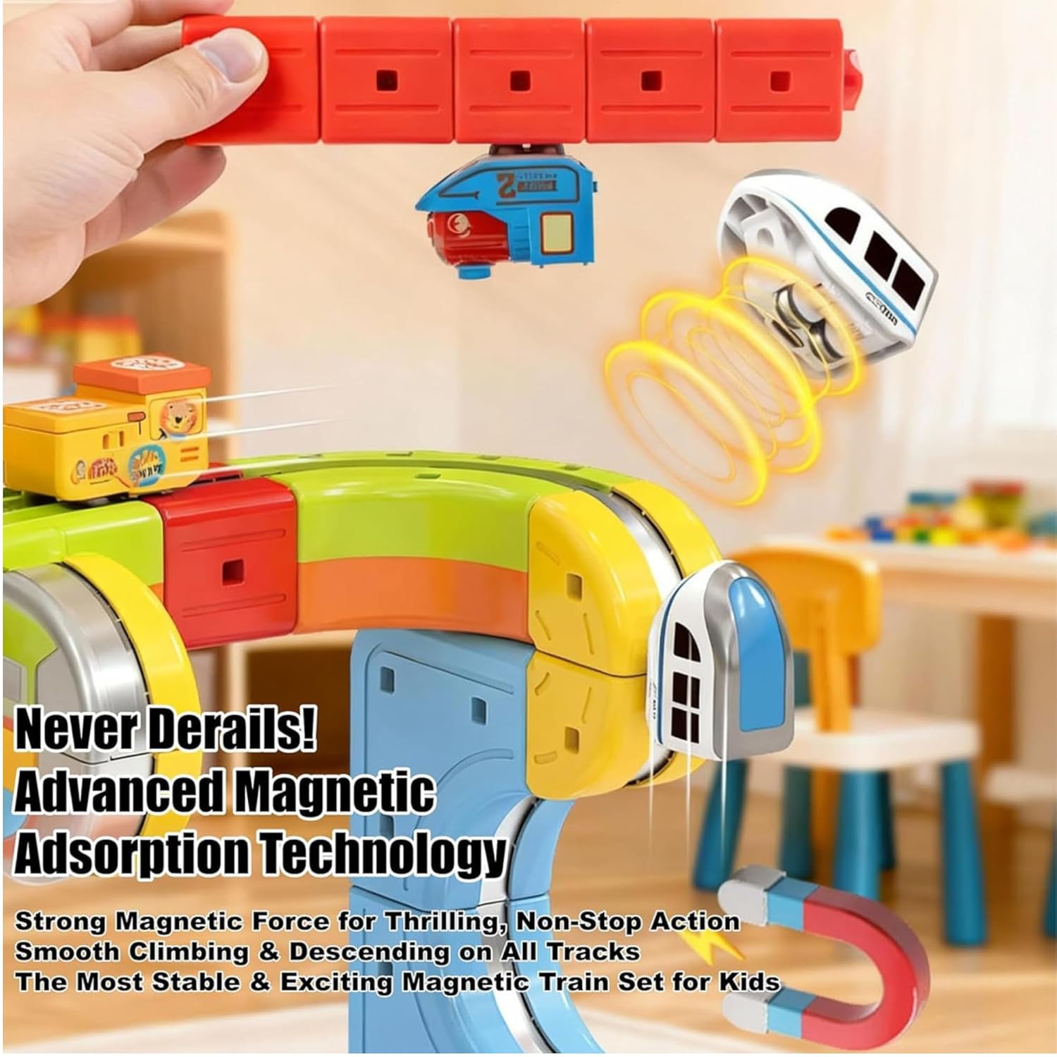 Magnetic Train Set for Kids – (66 Pcs) - Image 2