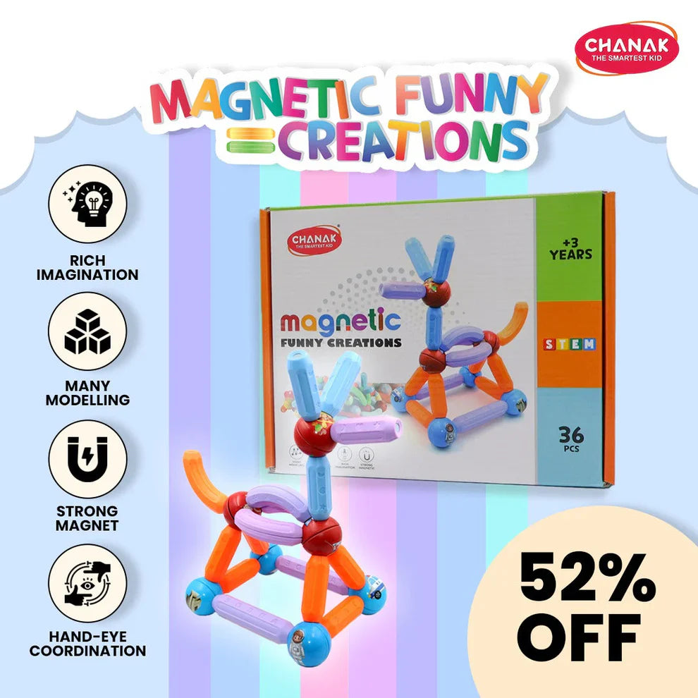 64 Pcs Colorful Magnetic Sticks