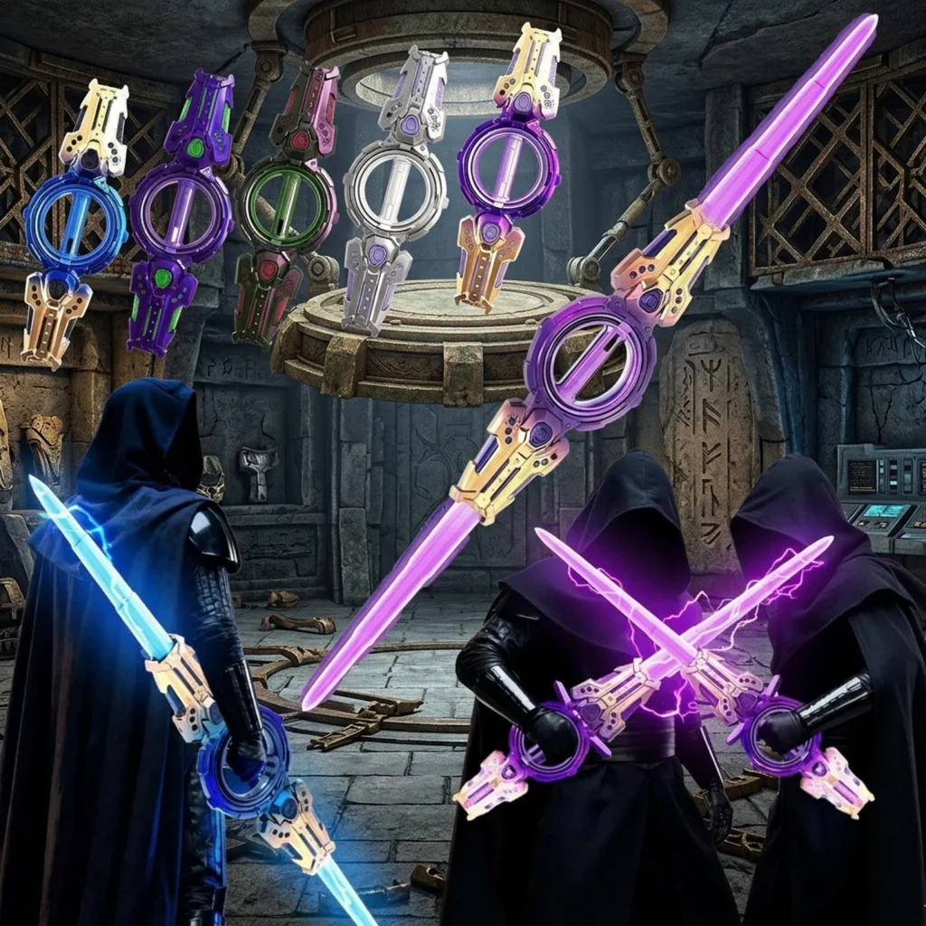 Fire Spin Sword Double-Edged Lightsaber Toy