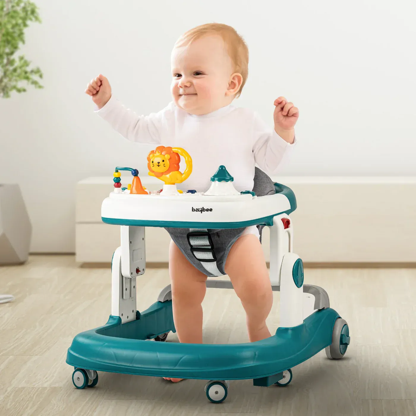 Astro Walker With 3 Adjustable Height and Musical Toy (GREEN)