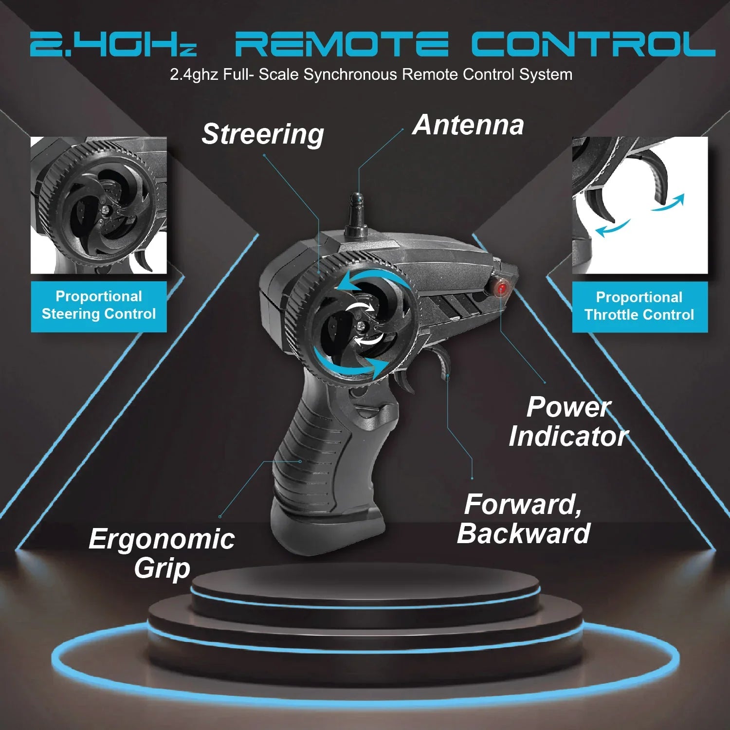 Remote Control Car Big Size Rock Crawler | High-Speed 2WD - Blue - Image 5