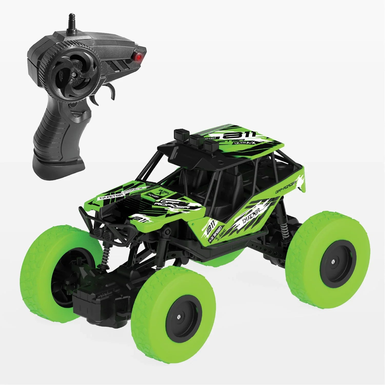 DUZTER- Rechargeable Remote Controlled Racing Rc Car- Green - Image 5